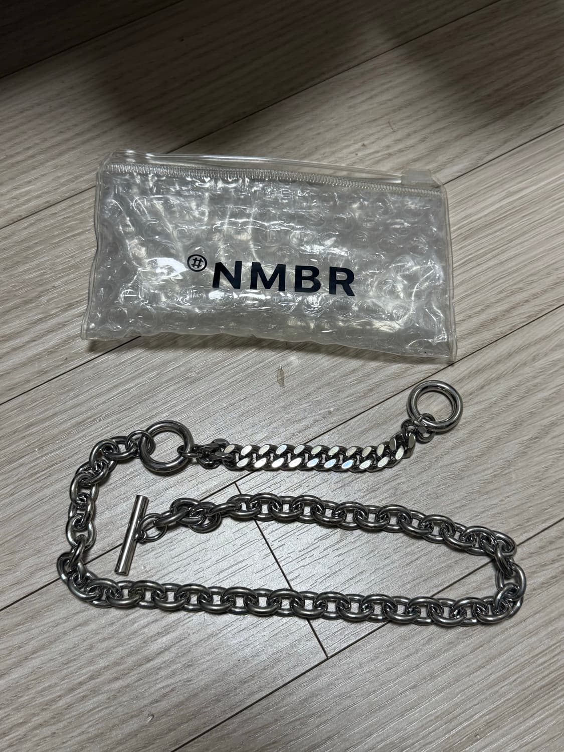 넘버링 #262 실버 체인 목걸이 상품이미지3