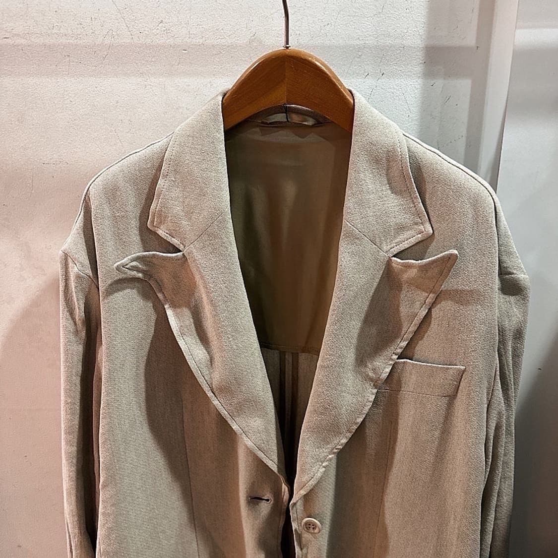 (정품/새상품) 아크네 스튜디오 여성 라이트샌드 면마 혼방 자켓 상품이미지3