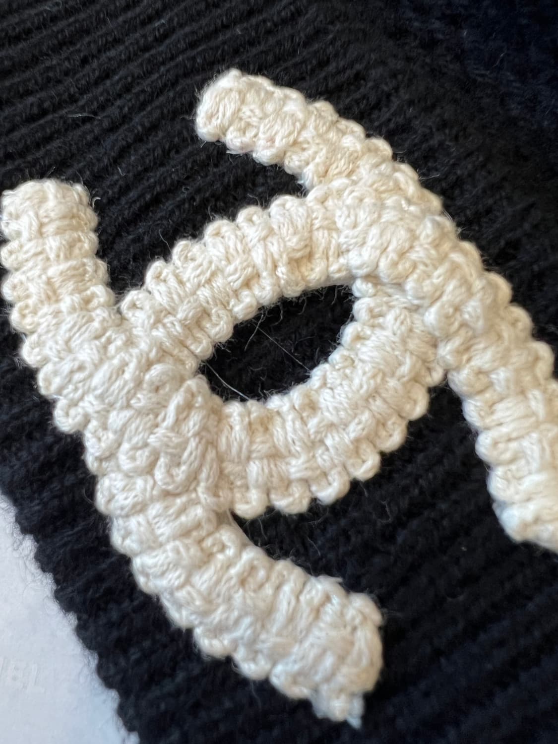 샤넬 햇 캐시미어 블랙 에크루 상품이미지5