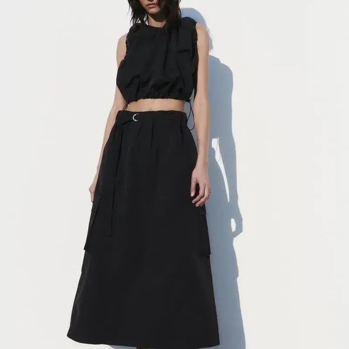 Zara 자라 나일론 롱 스커트 상품이미지1