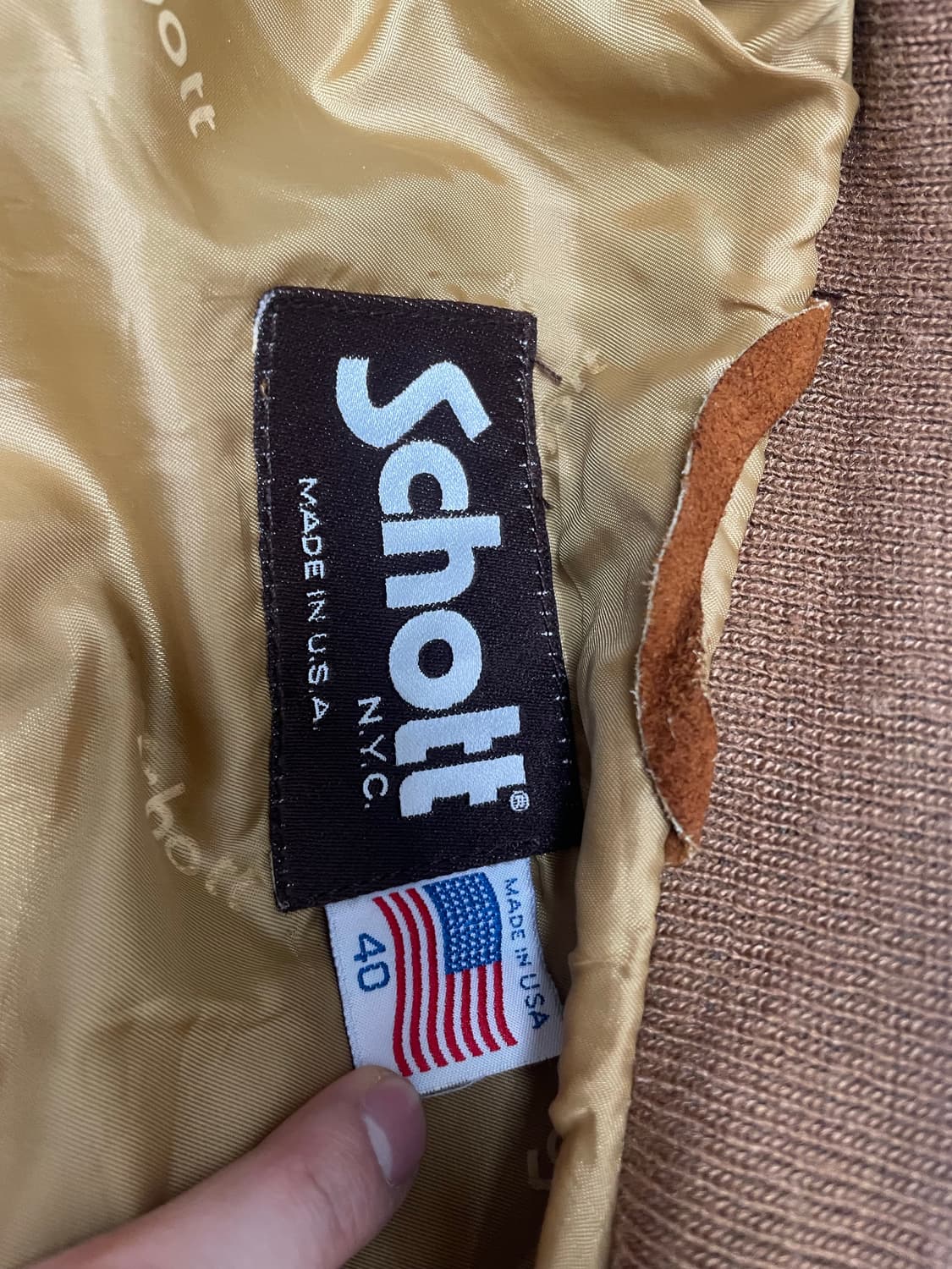 쇼트 schott 327 스웨이드 봄버 가죽자켓 40(100-110) 상품이미지4