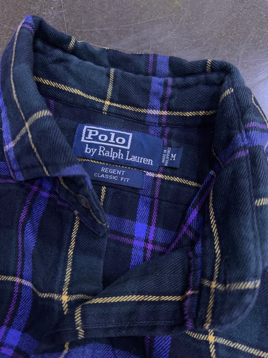 폴로 랄프로렌 타탄체크 리젠트 클래식핏 울 셔츠 남방 M 상품이미지5