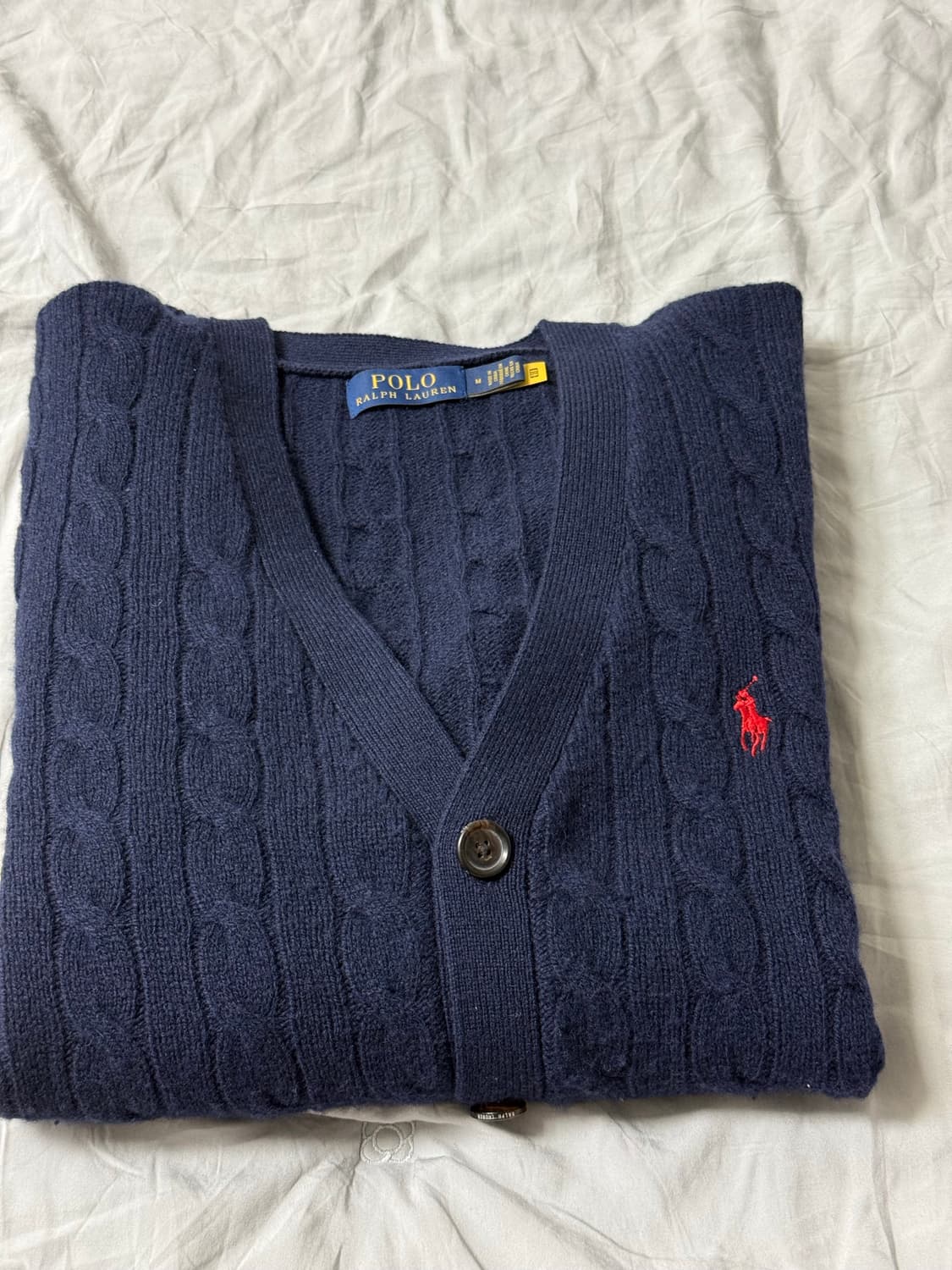 폴로 울 꽈배기 가디건 [M] 상품이미지1