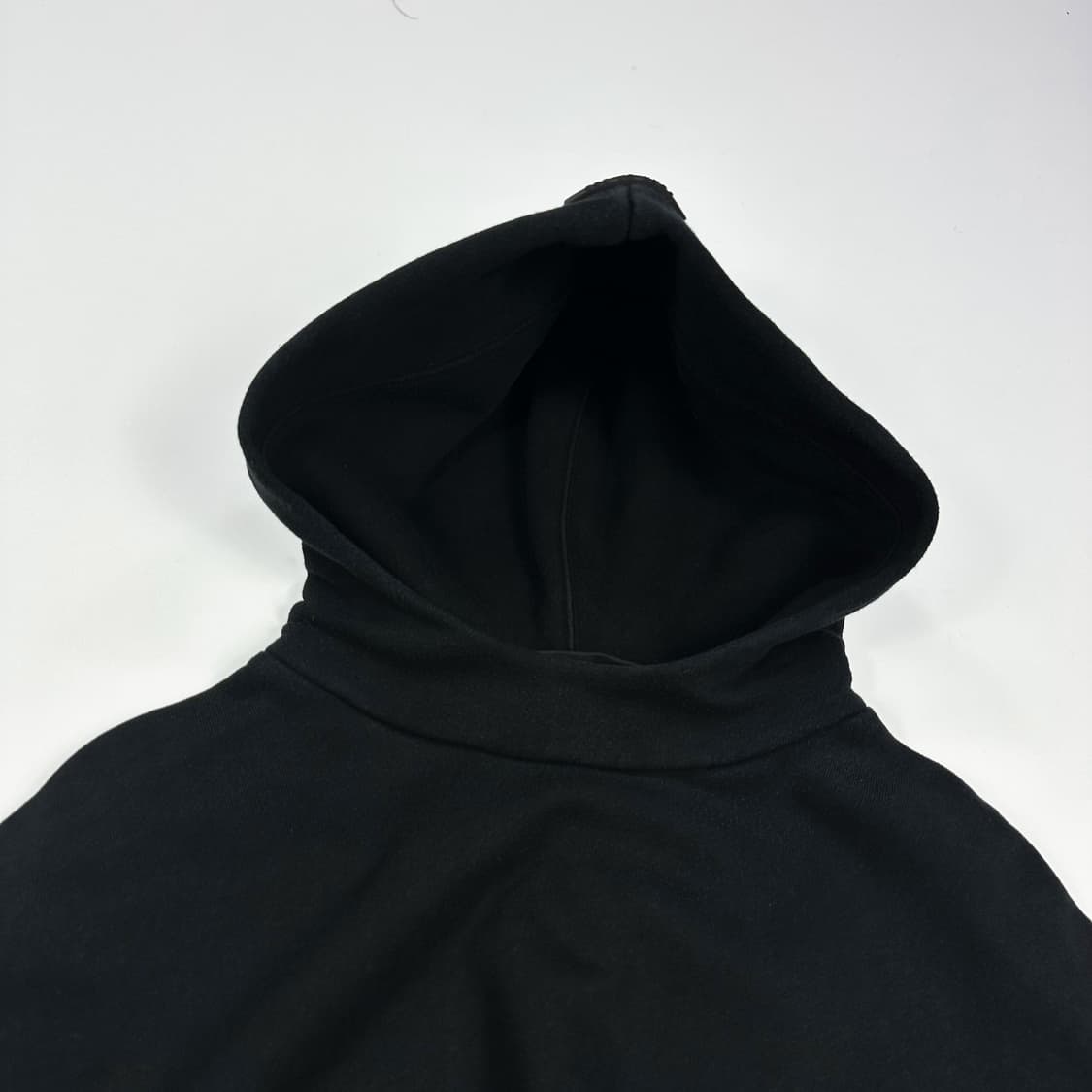 피오갓 에센셜 모크넥 블랙 후드티 (실측 L) 상품이미지3