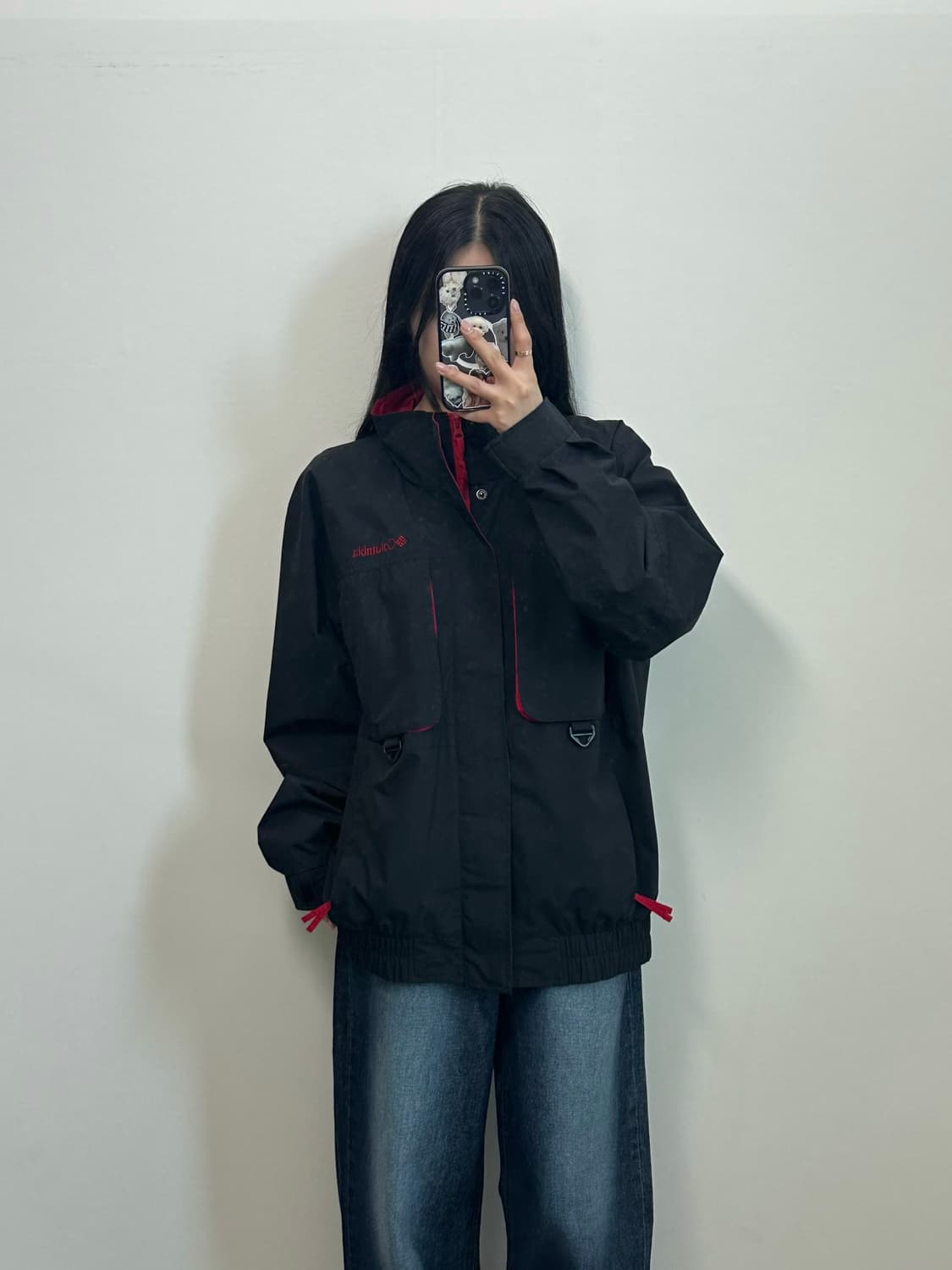 컬럼비아 블랙 유틸리티 바람막이 자켓 상품이미지1