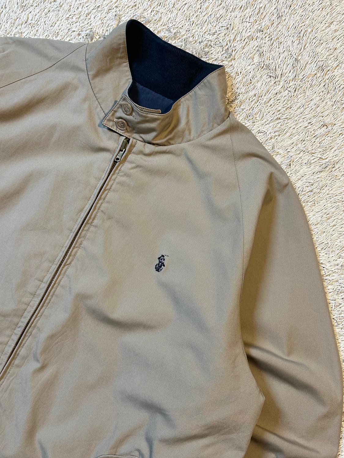 폴로 랄프로렌 리버시블 블루종 자켓 베이지 네이비 상품이미지2