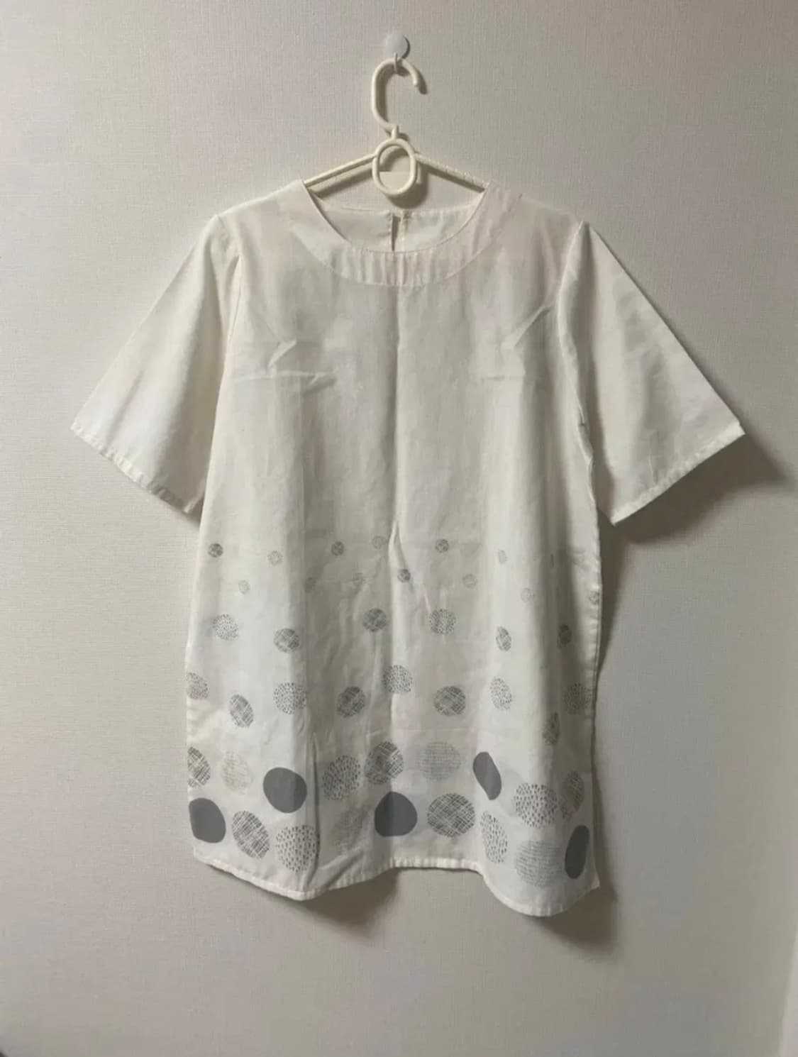 일본 빈티지 도트 반팔티 상품이미지1