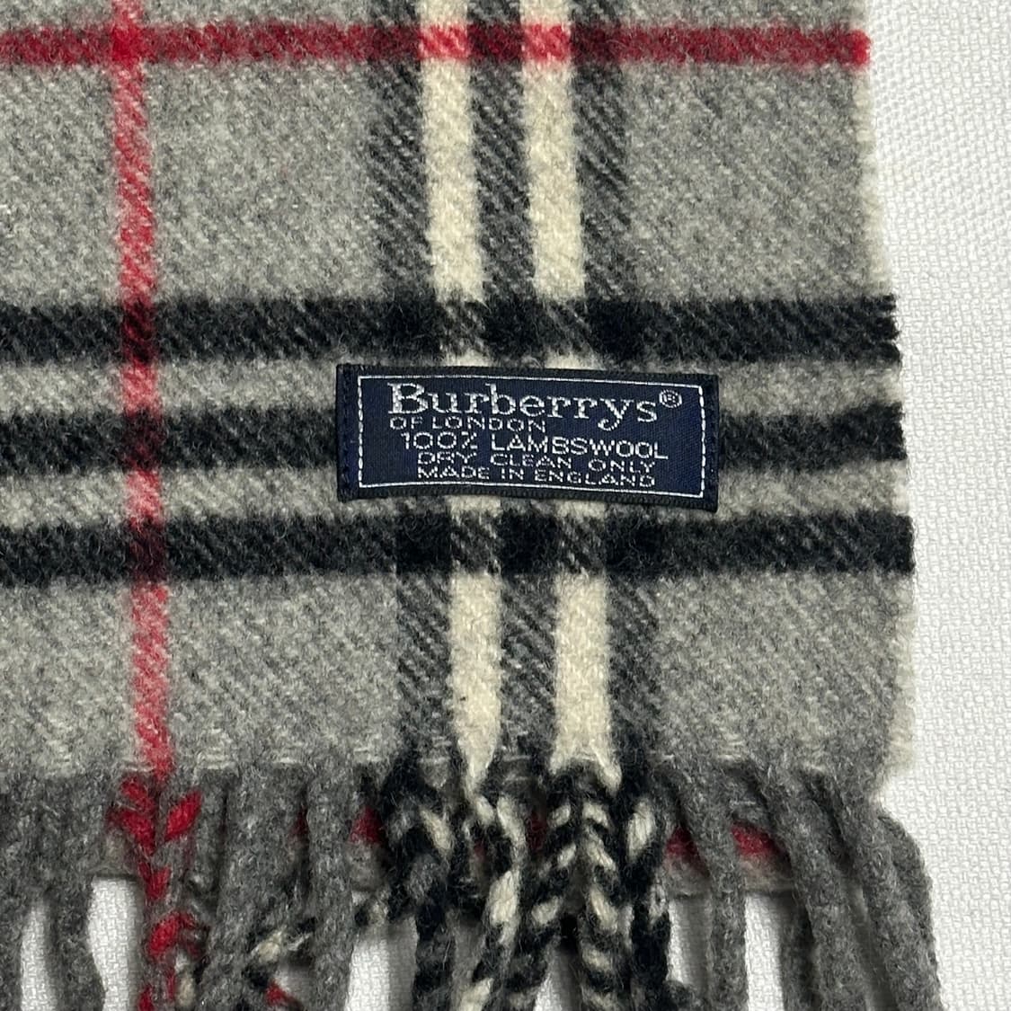OS 버버리 그레이 노바체크 램스울 머플러  상품이미지3
