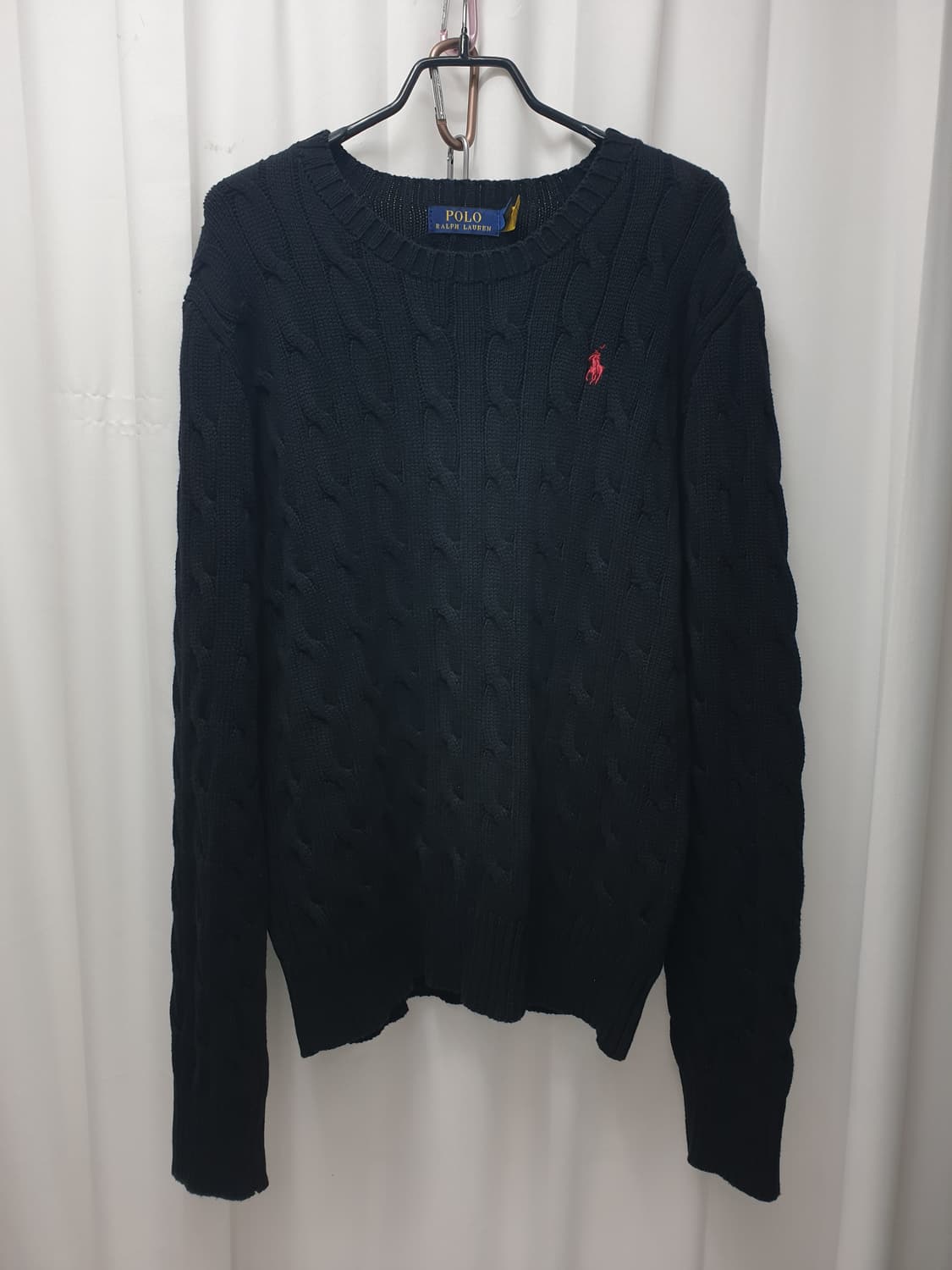 Polo 폴로 랄프로렌 블랙 케이블 니트 L 상품이미지1