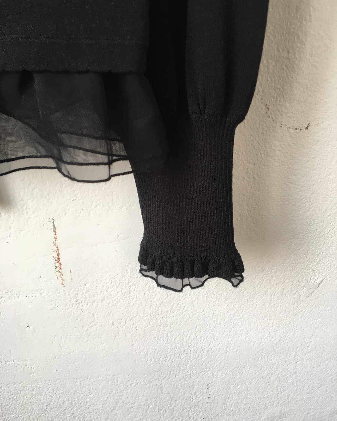 Ruffle point layered cardigan 상품이미지4