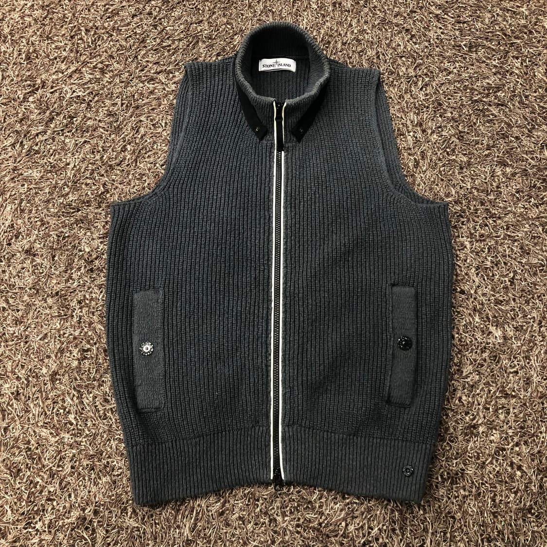 스톤아일랜드 투웨이 니트 집업 조끼 베스트 상품이미지3