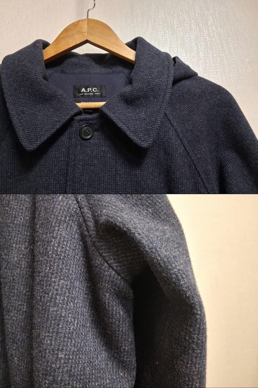 A.P.C 아페쎄 남성 울 코트 105 XL 상품이미지4