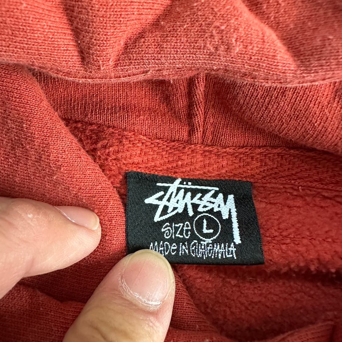 Stussy 스투시 피그먼트 오렌지 스탁 후드티 상품이미지5