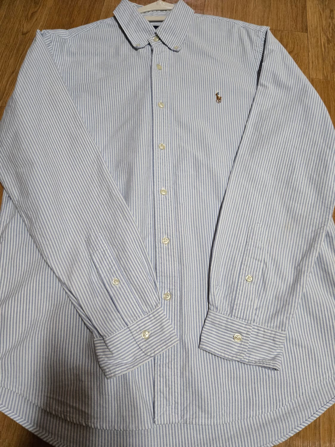 폴로 랄프로렌 신형 블루 스트라이프 옥스포드 셔츠 상품이미지4