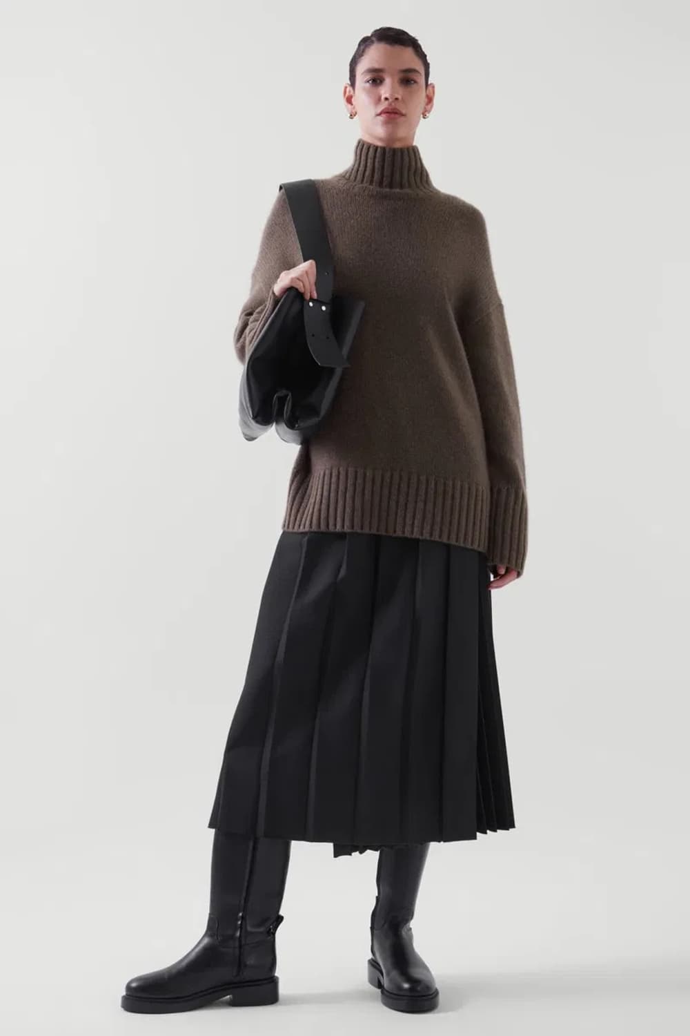 Cos 코스 플리티드랩미디스커트 32 상품이미지6