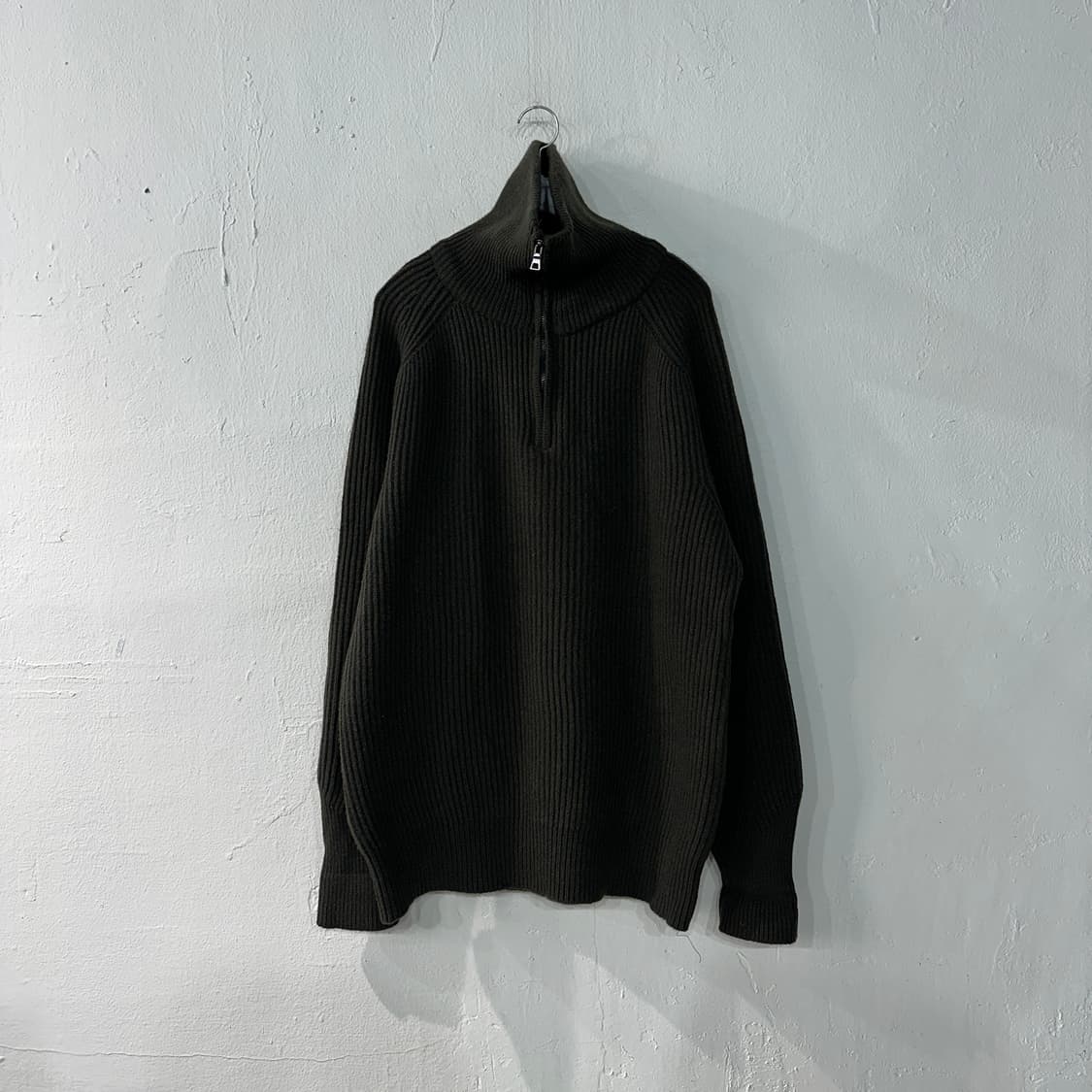 LANGER 랑거 오버핏 반집업 니트 상품이미지1