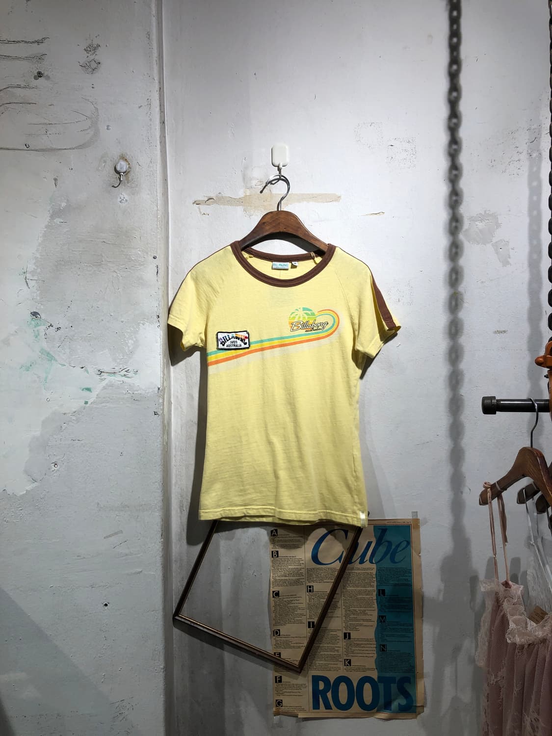 [2213] Billabong yellow sleeve t-shirt 상품이미지2