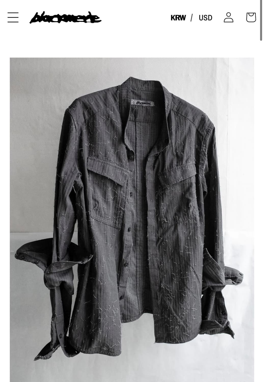 구매)블랙멀 셔츠 삽니다 상품이미지1