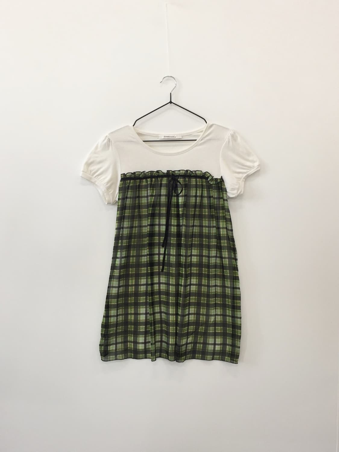 Cranbrook Green Plaid Puff Sleeve Tee 상품이미지3