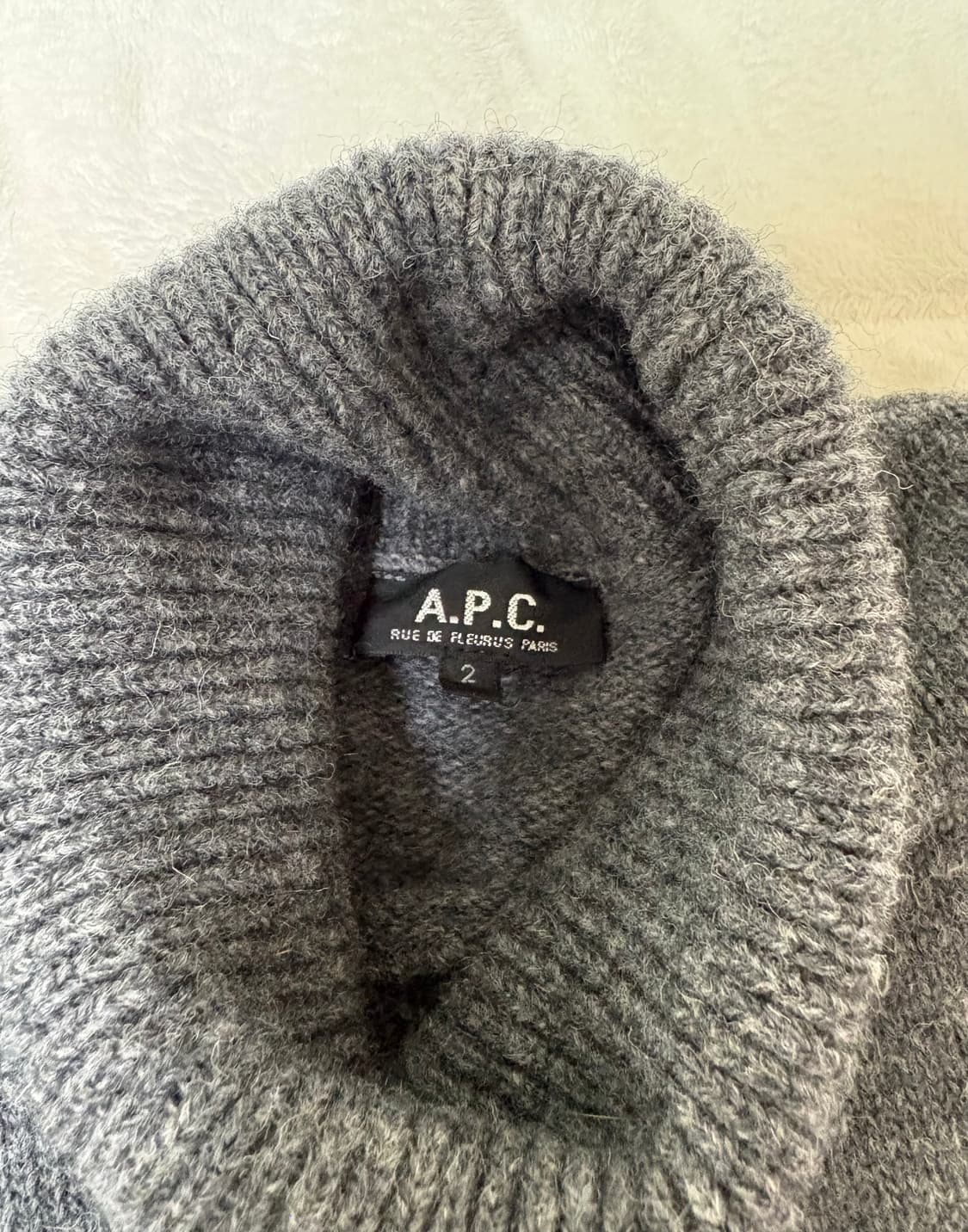 아페쎄 apc 터틀넥 울 니트 스웨터 다크그레이 / 48 상품이미지3