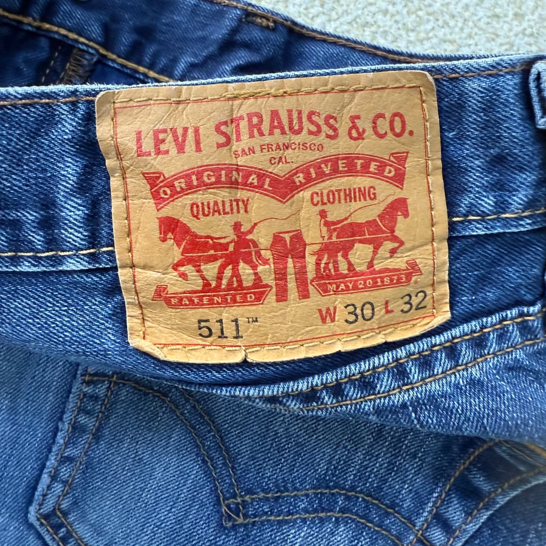 [W30 L32] 리바이스 511 데님 바지 1231T1 상품이미지3