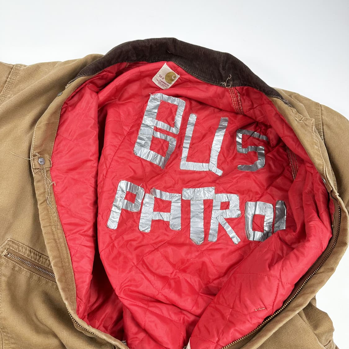 80s 칼하트 오리지널 덕 캔버스 워크 점프수트 브라운 3XL 상품이미지7