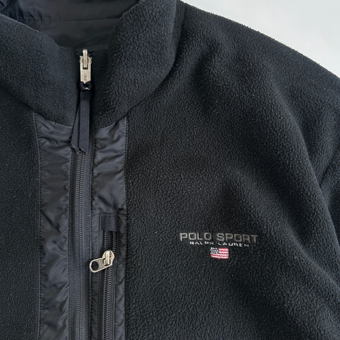 Polo Sport 폴로 스포츠 90‘s 블랙 플리스 우븐 리버시블 자켓 상품이미지5