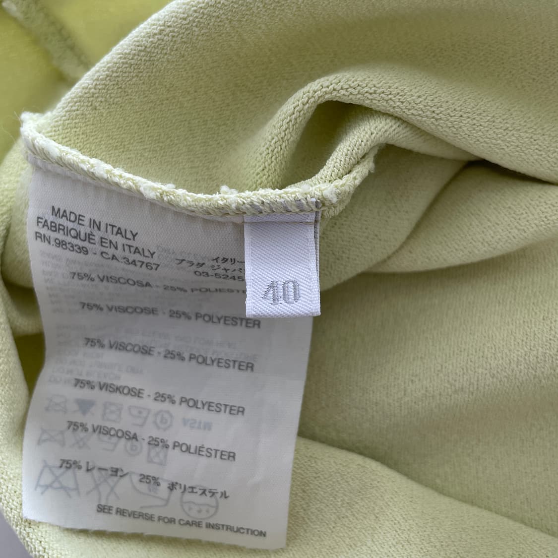 프라다 스포츠 아카이브 40|여성44 비스코스 혼방 반팔 풀집 니트 탑 상품이미지8