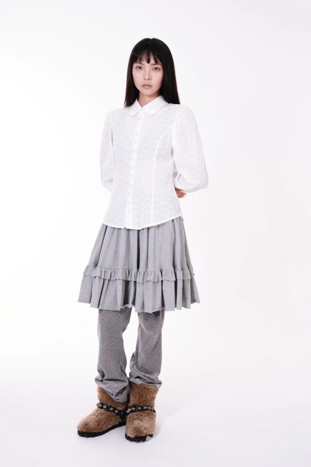 샬롬클럽 DORI SKIRT GRAY 상품이미지3
