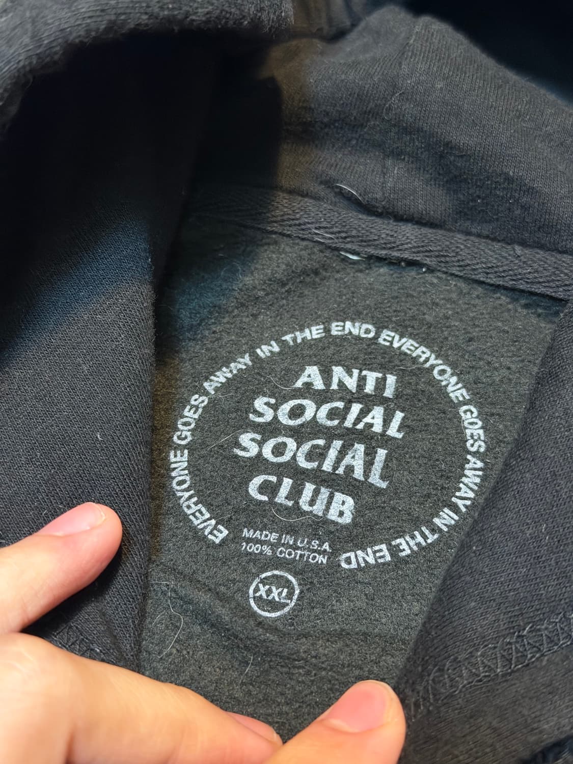 안티소셜소셜클럽 no self control 후드티 블랙 상품이미지3