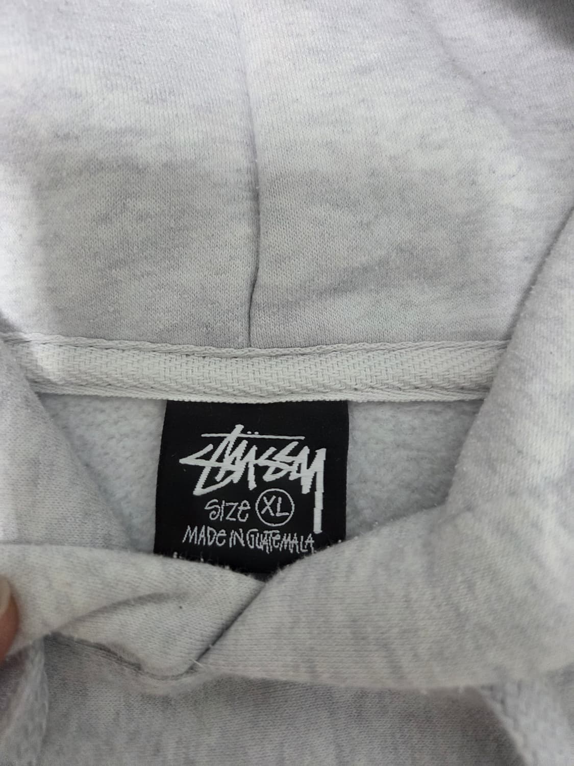 스투시 베이직 로고 후드티 그레이 상품이미지6