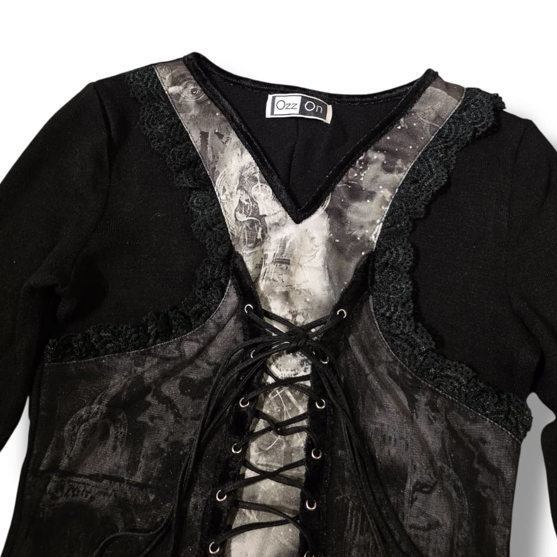 오즈온 고딕 레이스업 코르셋 벨슬리브 탑 상품이미지2