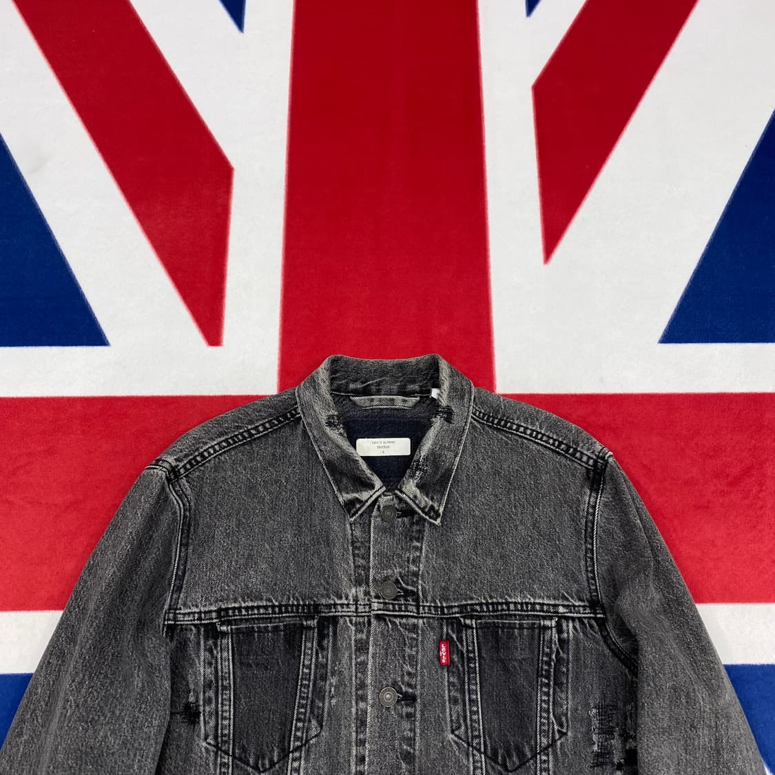 리바이스 알터드 트러커 흑청데님자켓 M 상품이미지3