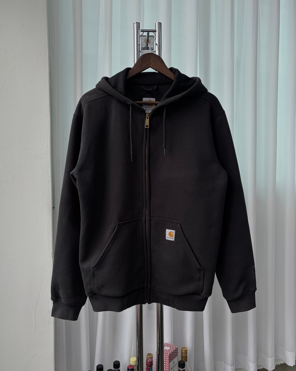 [M]칼하트 써멀 레인디펜더 블랙 후드집업 상품이미지4