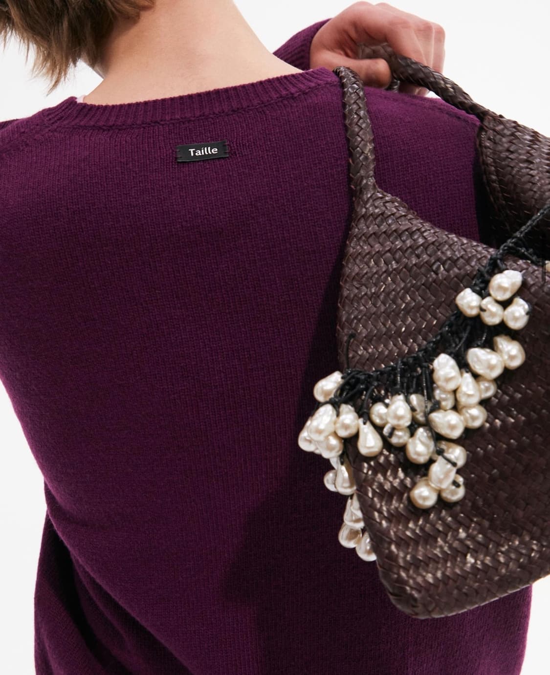 타일레 캐시미어 라운넥 니트 2사이즈 블랙,바이올렛 판매 상품이미지2