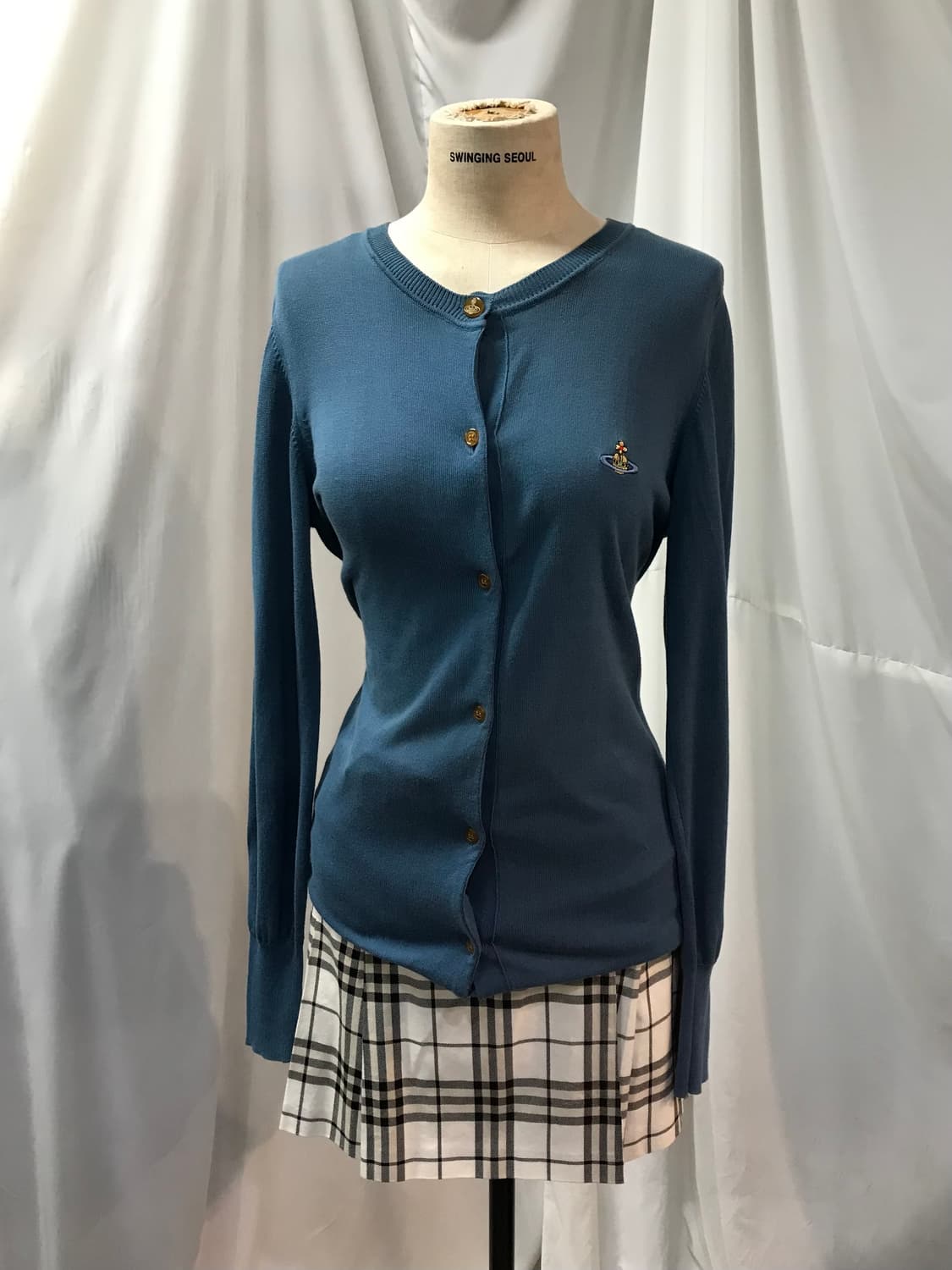 비비안웨스트우드 블루 가디건 상품이미지2