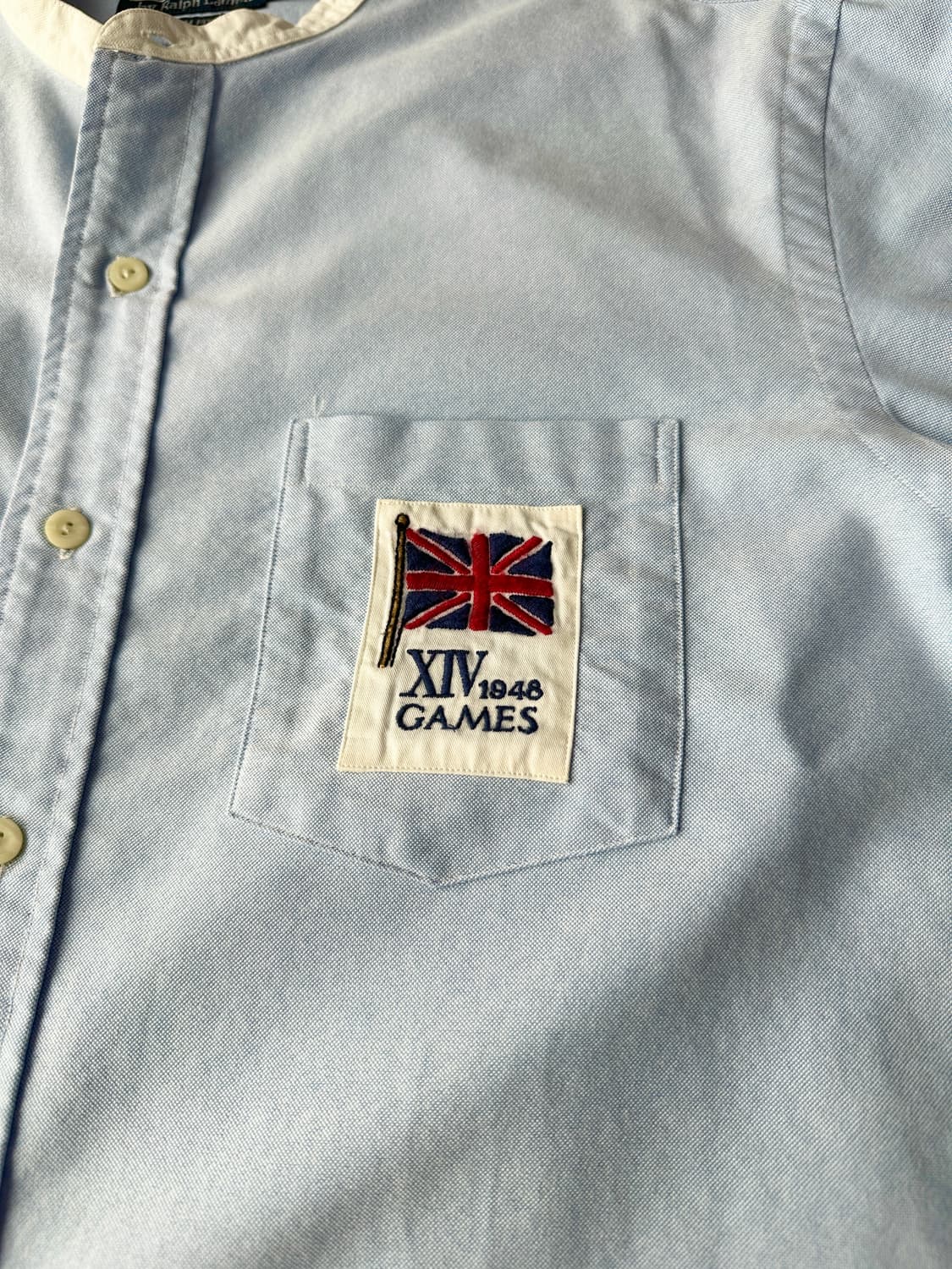 폴로 랄프로렌 1948 런던 올림픽 유니언잭 차이나카라 옥스포드 셔츠 L 상품이미지4