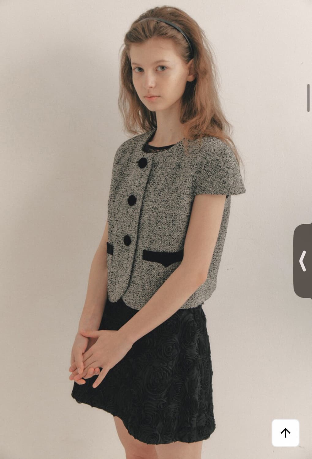 택달린 새상품) 플로움 아이코닉 하프 자켓 오레오 1사이즈 상품이미지3