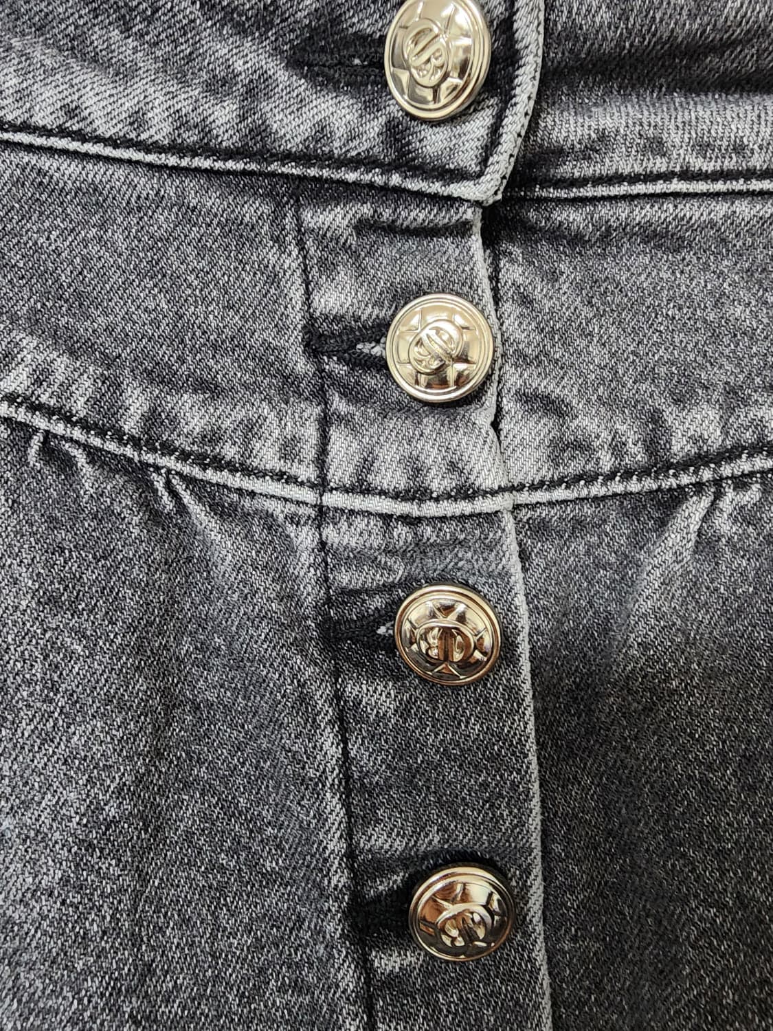 오브제 블랙 워싱 데님 미니스커트 상품이미지3