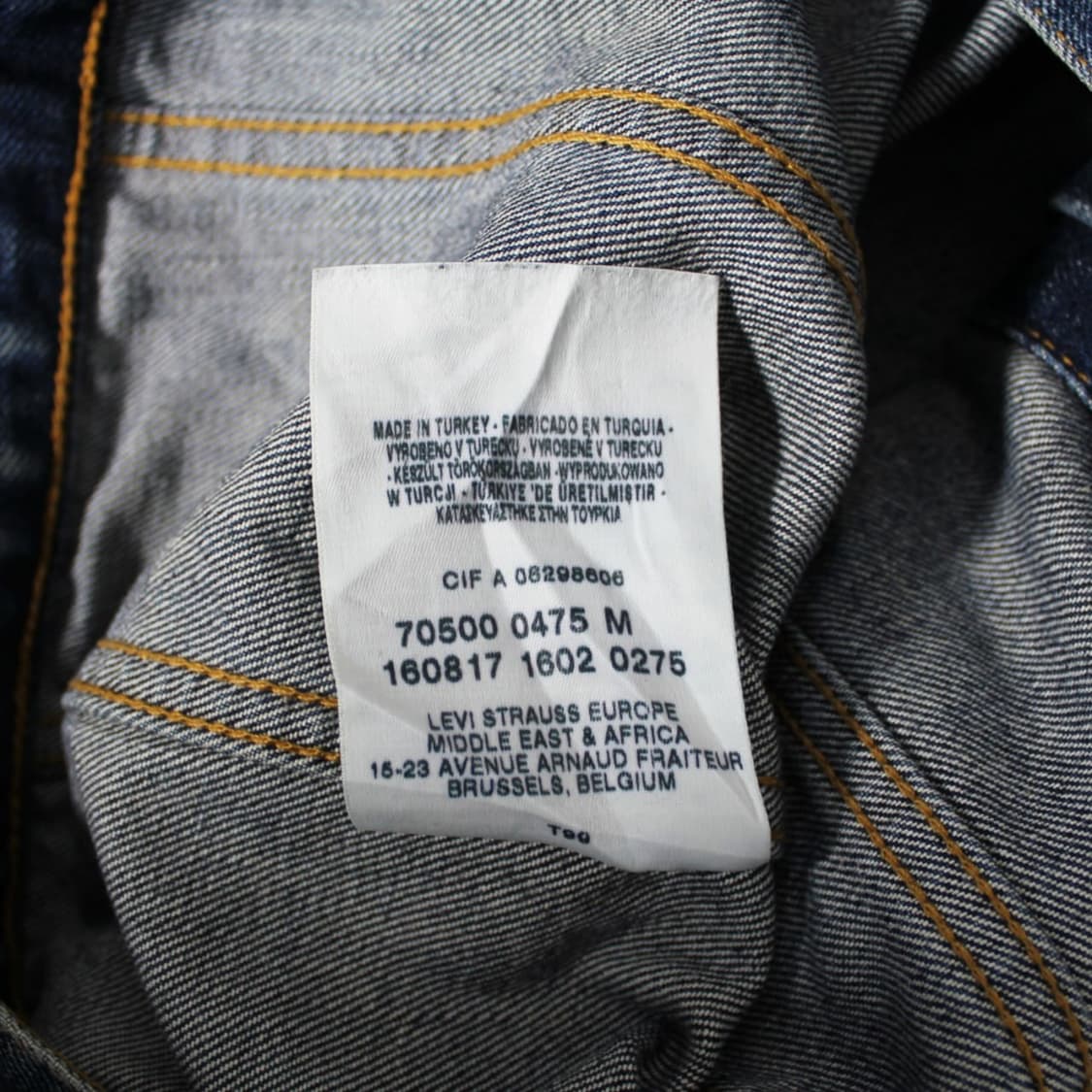 Levi’s 리바이스 70500 유럽판 커스텀 데님 트러커 자켓 L001 상품이미지6