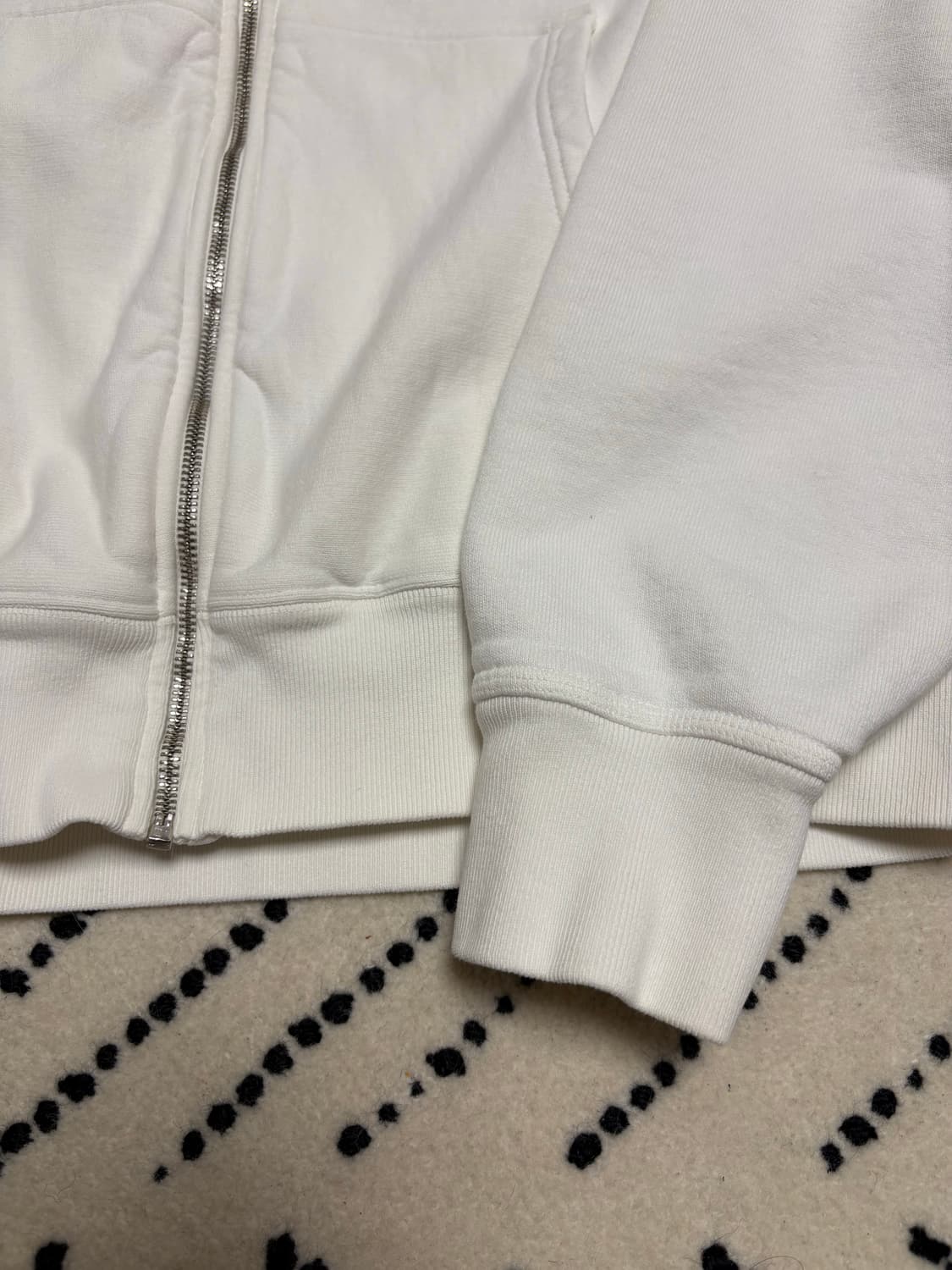 Stussy 후드 집업 화이트 L 상품이미지3