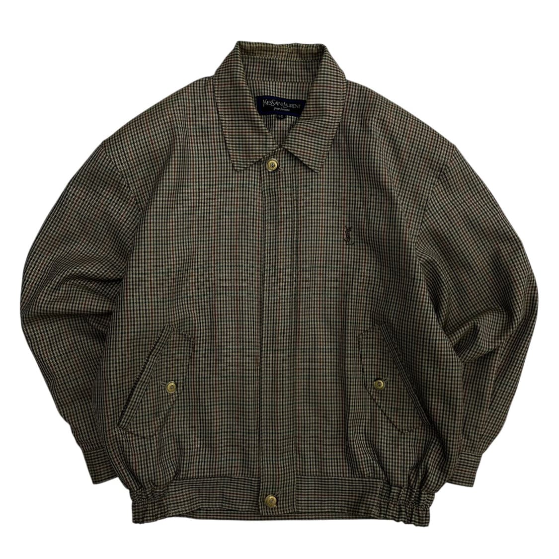 입생로랑 아이보리 체크패턴 자켓 95 상품이미지2