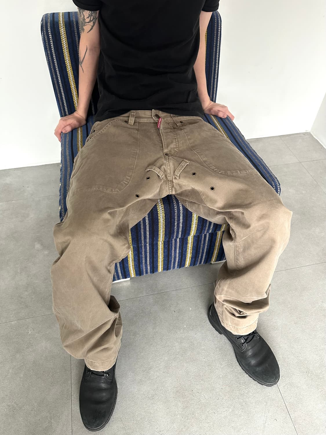 디스퀘어드 브라운 레이어드 포켓 워크팬츠 상품이미지4