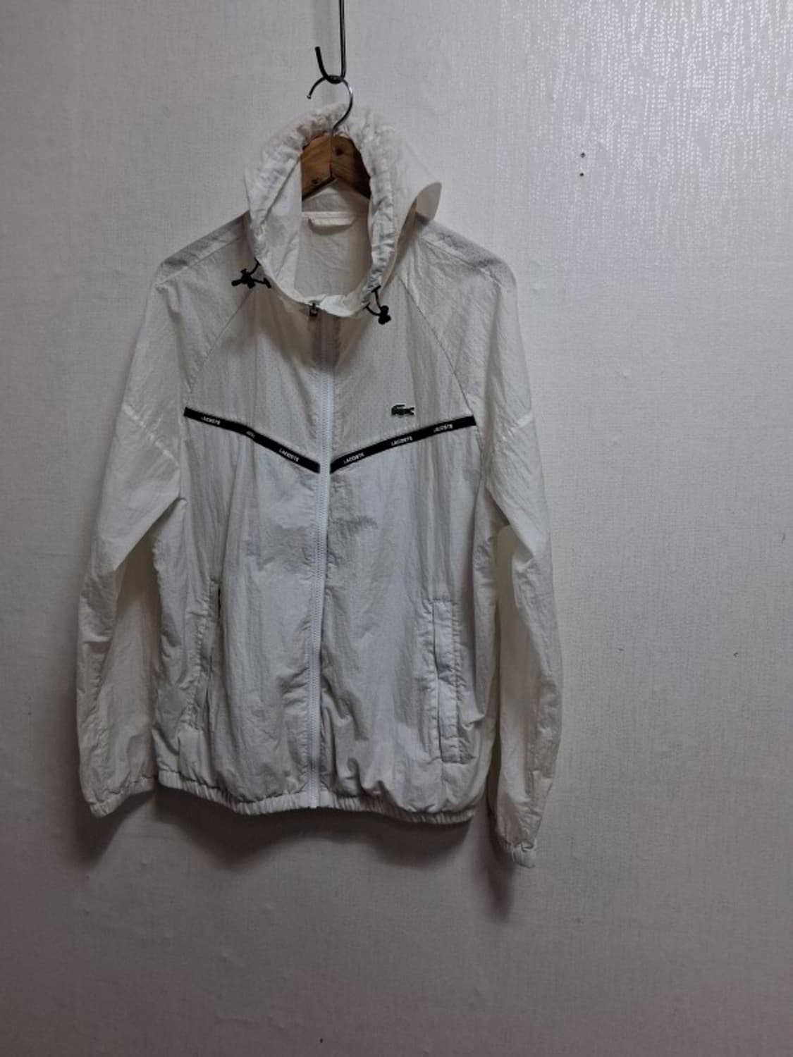 라코스테 아이보리 바람막이 후드점퍼 남성 L 상품이미지1