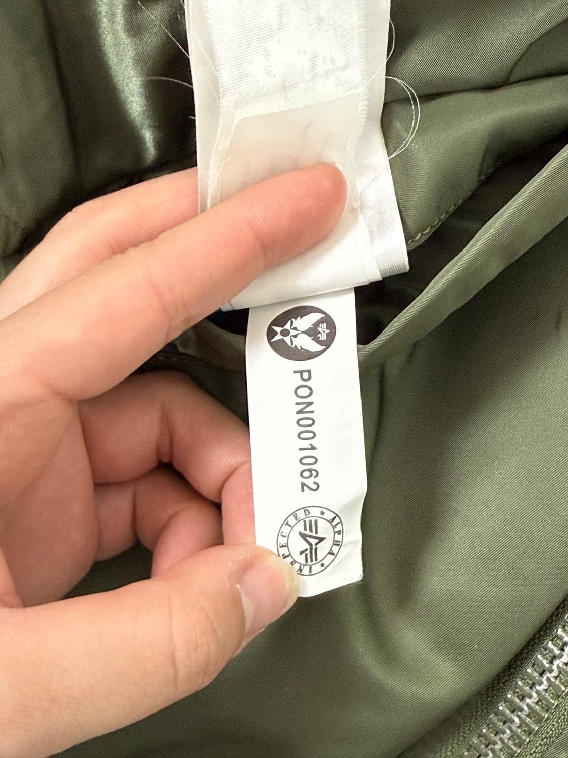 알파인더스트리 ma-1 카키 항공점퍼 상품이미지9