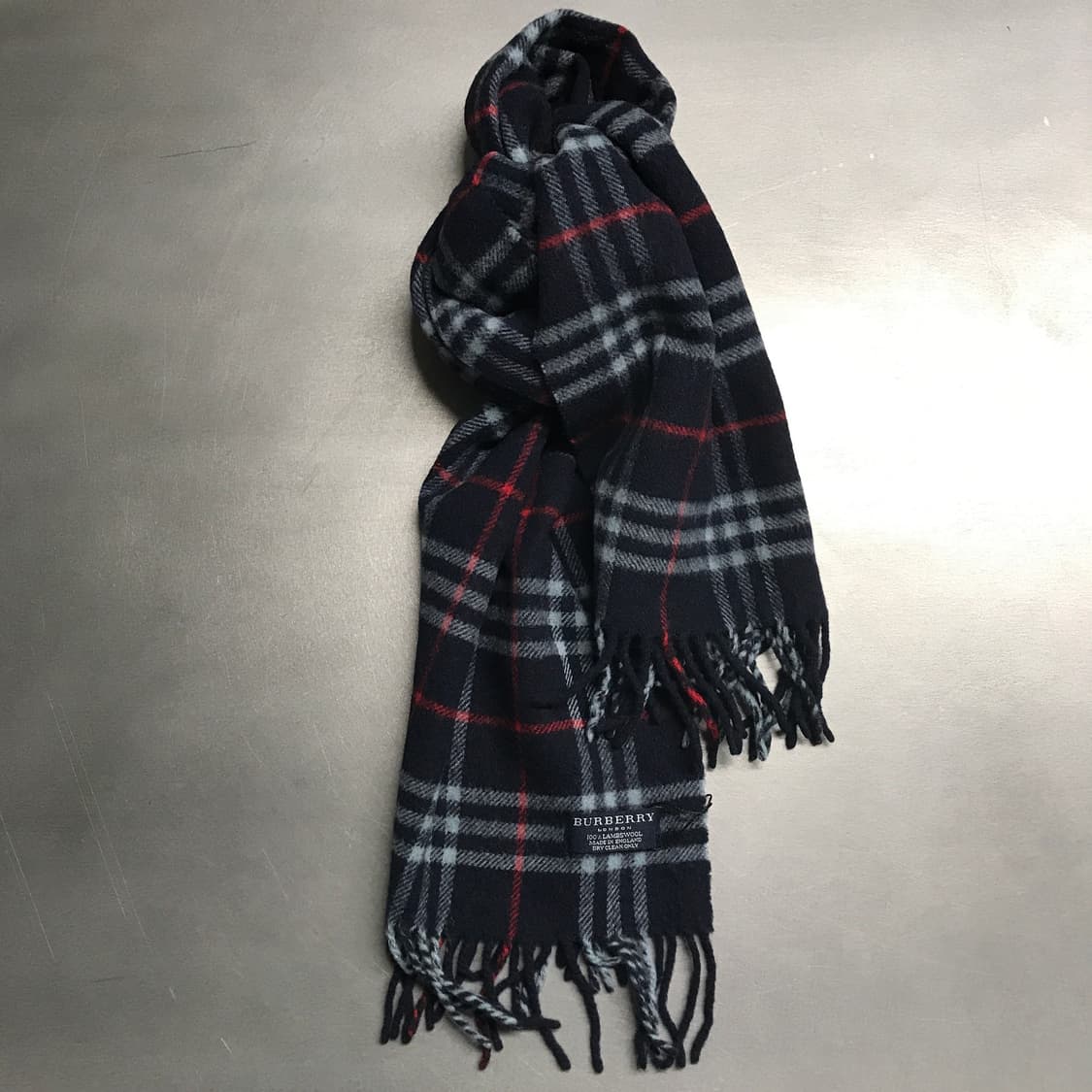 버버리 정품 램스울 머플러 네이비 상품이미지1