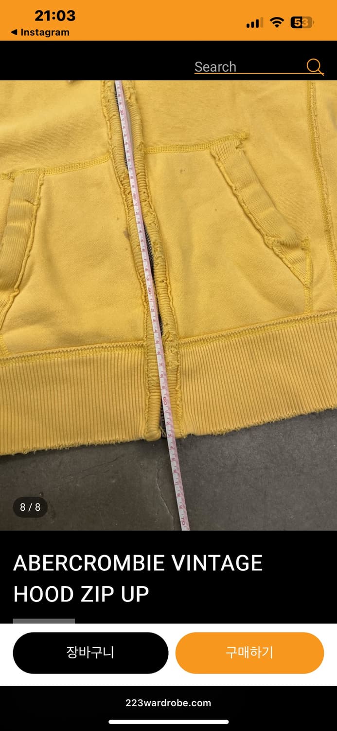 아베크롬비 후드집업 S 상품이미지8