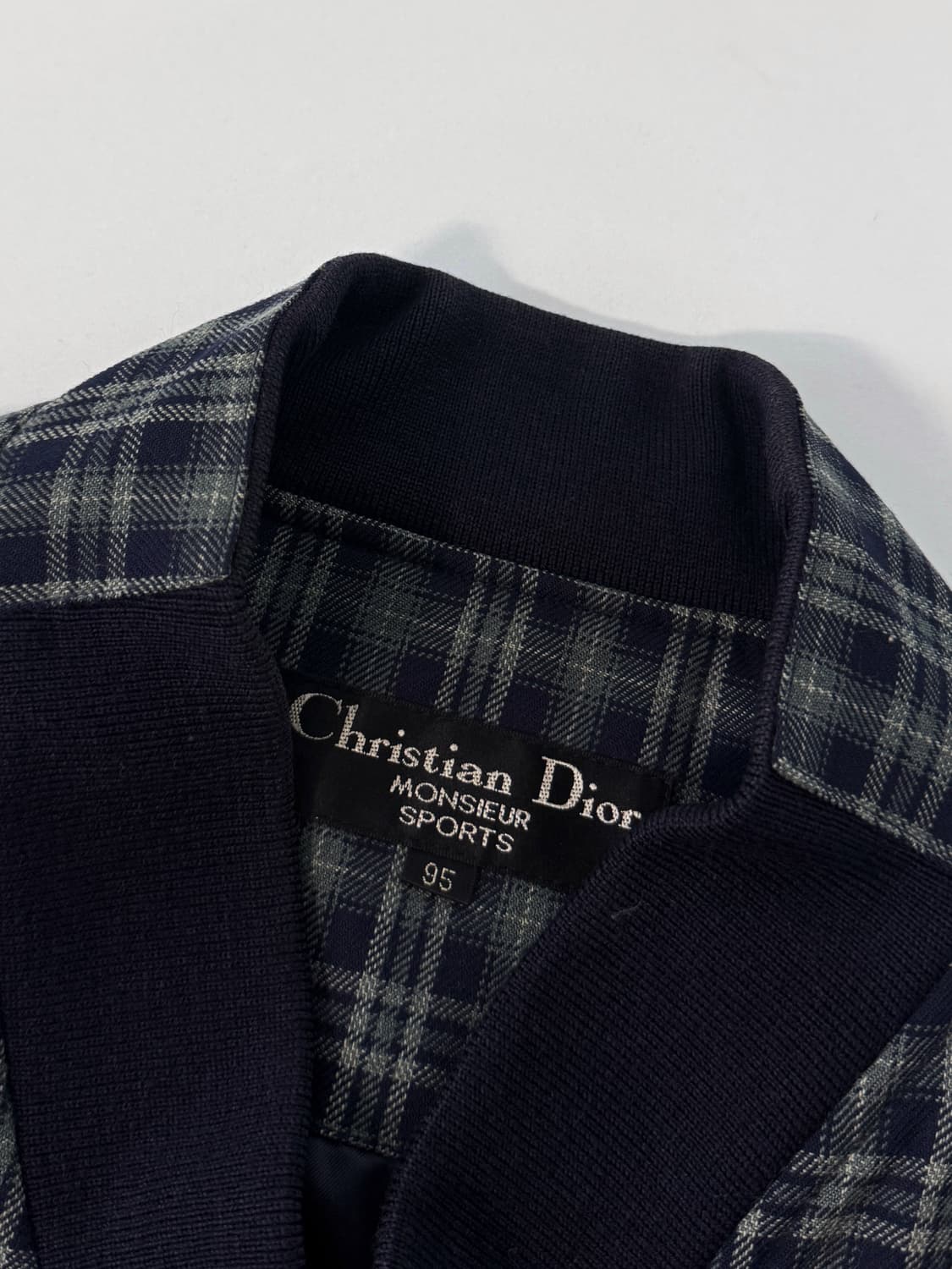 크리스찬 디올 90‘s 루즈핏 울 체크 블루종 자켓 상품이미지8