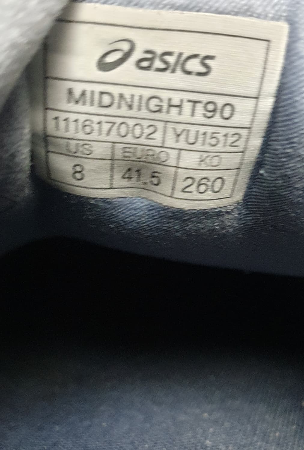 아식스 미드나잇90 스니커즈 네이비 (260) 상품이미지6