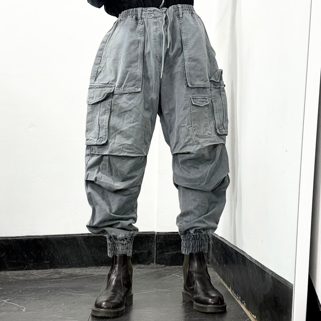 송지오 옴므 가먼트다이드 카고 조거 팬츠 상품이미지2